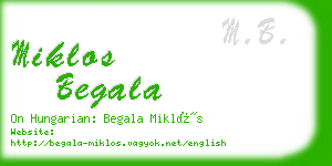 miklos begala business card